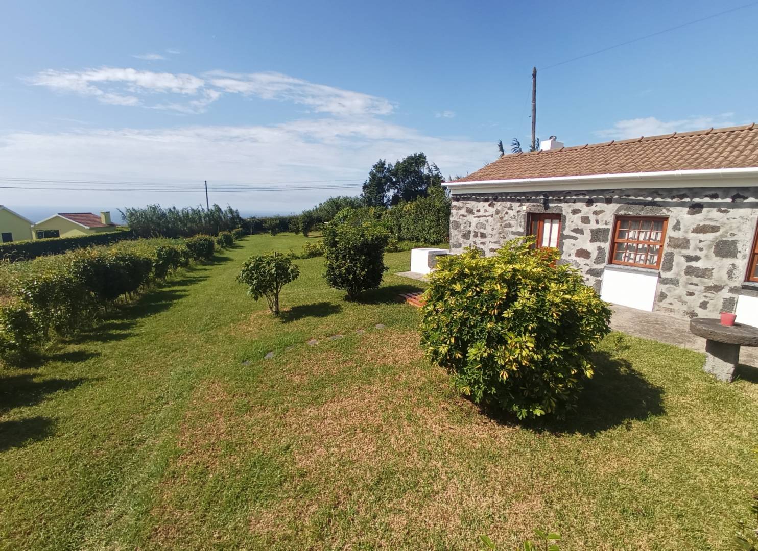 Stone house garden Faial